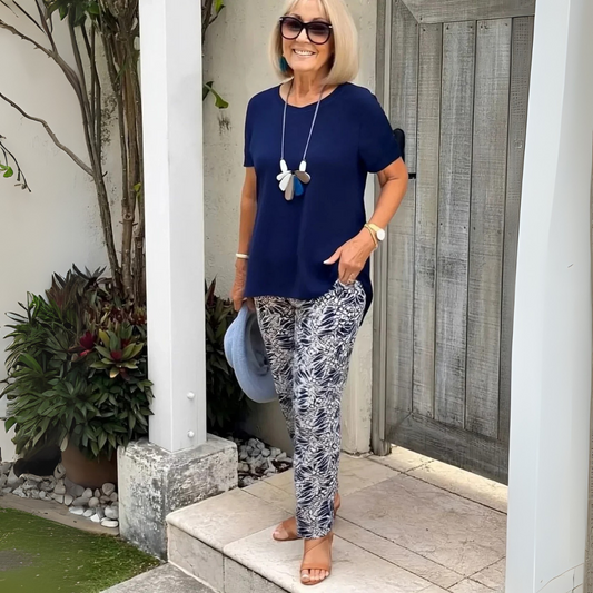 Allegra | Cotton-blend two-piece set for women