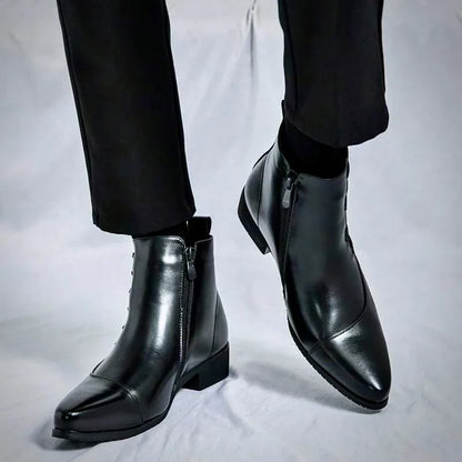 Classic leather everyday dress boots for men | Samuel Thatcher -10