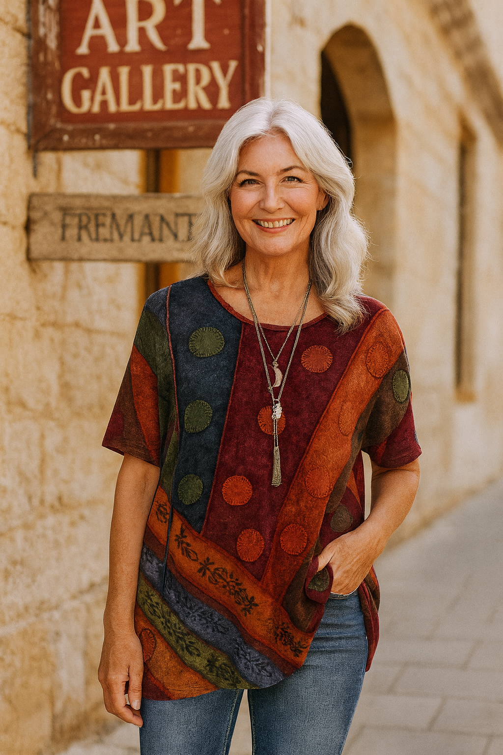 Relaxed artistic flowing everyday top for women | Calla -2