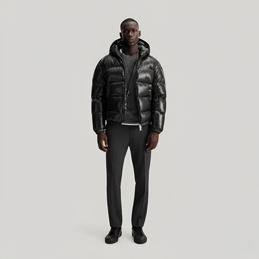 Padded hooded jacket for men | Valerios