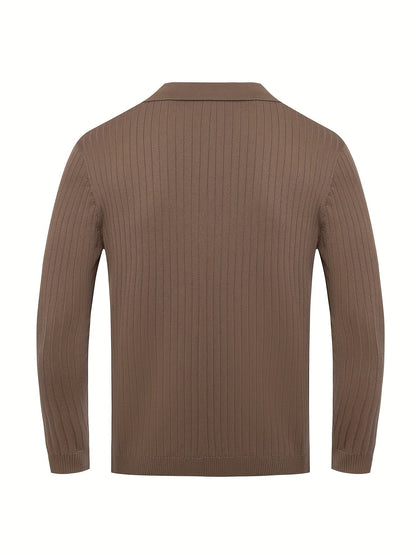 Classic V-neck knit everyday jumper for men | Callum -8