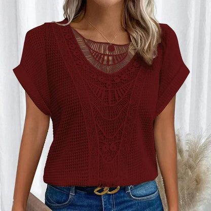 Elegant Ibiza-style relaxed top for women | Simone -7