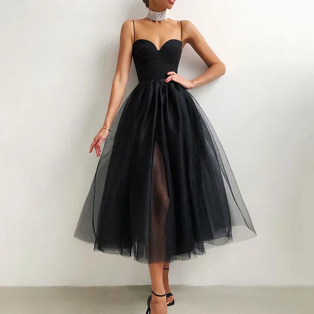 Elegant strapless tulle dress for women | Elise