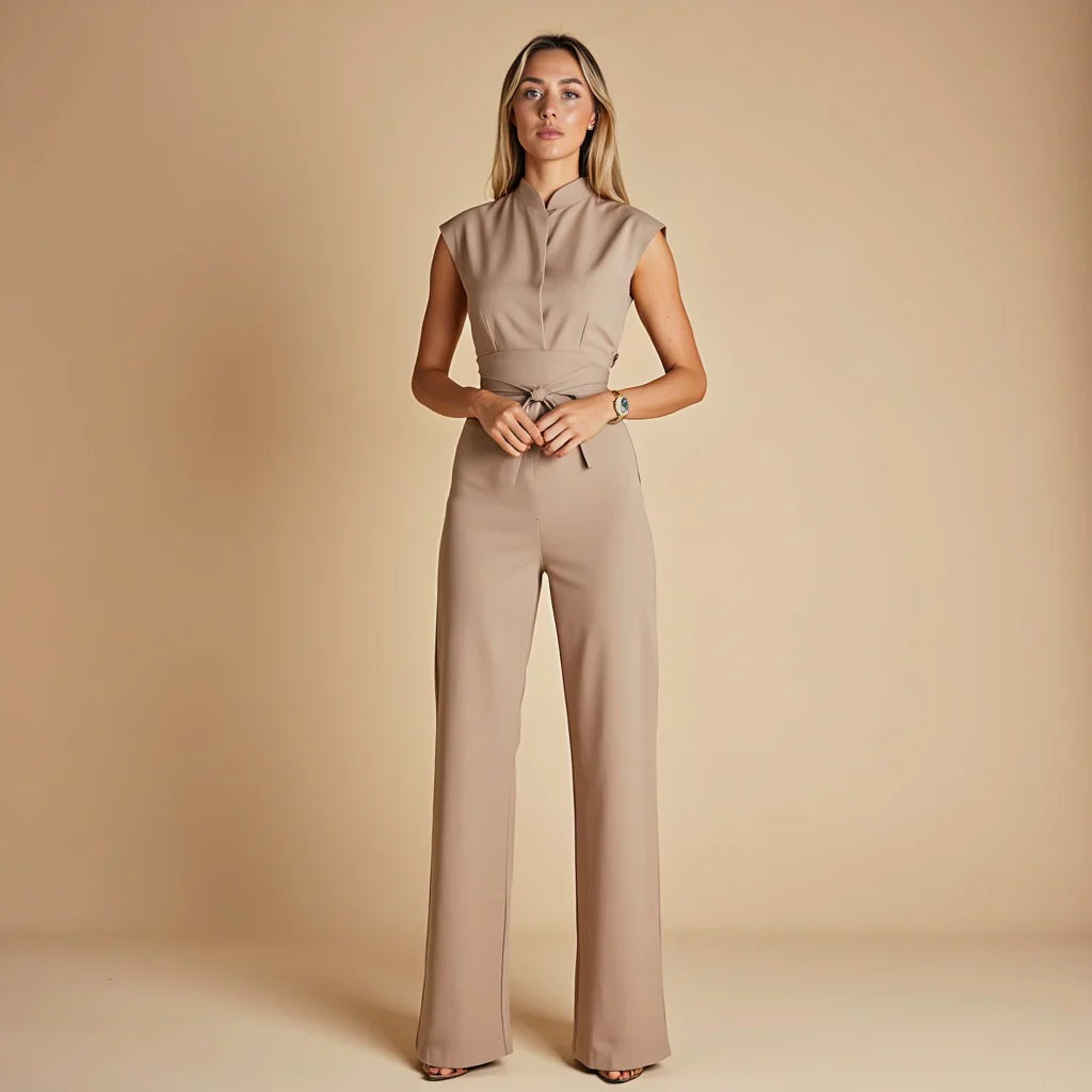 Classic sleeveless elegant everyday jumpsuit for women | Valencia -1