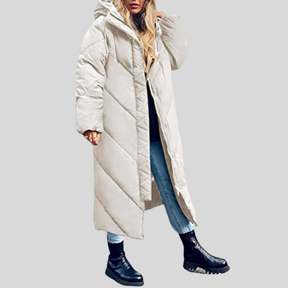 Warm hooded winter everyday jacket for women | Elina -5