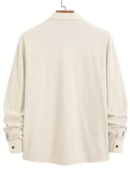 Classic textured cord everyday overshirt for men | Ellison -4